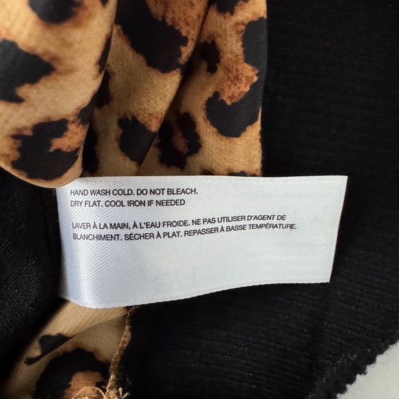 Alfred Sung - Black and Leopard Print Button Down Cardigan - Picture 8 of 8